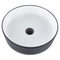 Beliani TEBAR - Wastafel - Zwart/Wit - ⌀ 40 cm - Keramiek
