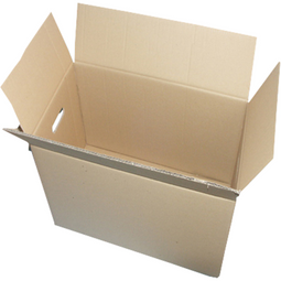 Klika - Amerikaanse vouwdoos | golfkarton | 625x310x325mm | dubbele bodem en handgrepen | dubbele golf | bruin | 10 stuks