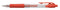 Quantore - Gelschrijver grip drukknop 0.7mm rood