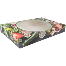 Klika - Cateringdoos | Green Dish | karton + PP | 557x376x80mm | 10 stuks