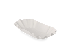 Klika - Kartonnen schaaltje geschulpt 200x100x32mm wit | 1000 stuks