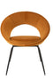 Jline Chair Round Metal/textile Ochre