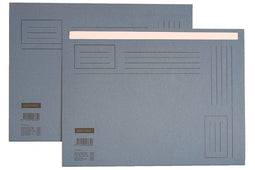 Quantore - Vouwmap Folio ongelijke zijde 230gr blauw