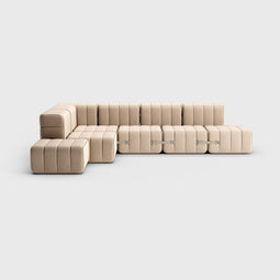 Curt-set 12 - E.g. Flexible Large Corner Sofa - Dama - 0029 (beige / Grey)