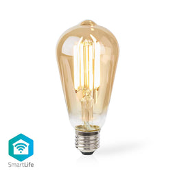 SmartLife LED Filamentlamp | Wi-Fi | E27 | 806 lm | 7 W | Warm Wit | Glas | Android / IOS | ST64