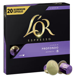 L'or - Koffiecups l'or espresso lungo profondo 20st | Pak a 20 stuk | 10 stuks