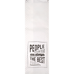 Klika - Zak | Broodzak | Papier | 16/ 5x52cm | Love to Eat | wit/zwart | 1000 stuks