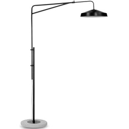 Vloerlamp Ijzer/cement Brighton Mat Zwart/kap Ijzer Dia.51xh.14cm, Zwart