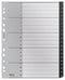 Leitz - Tabblad Recycle A4 11-gaats 1-20 extra breed PP | 1 set | 100 stuks