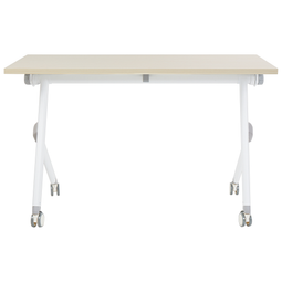 Beliani BENDI - Bureau verstelbaar - Lichtbruin/Wit - 120 x 60 cm - Metaal