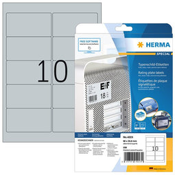 HERMA - Etiket 4223 96x50.8mm folie zilver 250 stuks