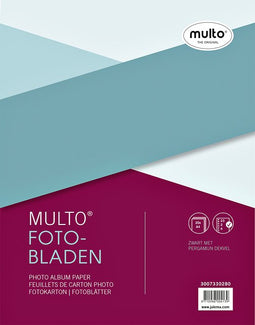 Multo - Interieur fotobladen A4 23-rings met dekvel 20vel zwart