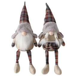 Gnoom met bungelbenen - tartan
