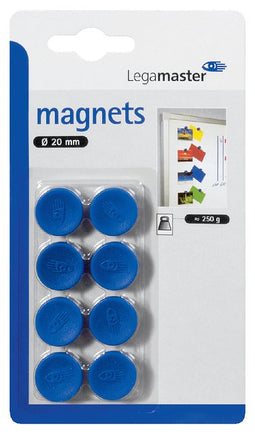 Legamaster - Magneet 20mm 250gr blauw 8 stuks