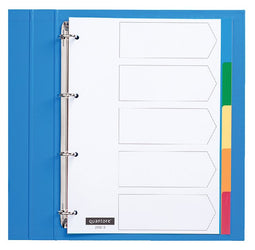 Quantore - Tabbladen 4-gaats 5-delig assorti tabs PP | 1 set | 25 stuks