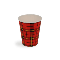 Klika - Kartonnen koffiebeker 150cc 6oz Ø70mm Schotse ruit y | 2500 stuks