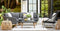 Mira Lounge Corner Set - Anthracite - Light Teak Look - Royal Blended Black 240