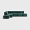 Curt-set 12 - E.g. Flexible Large Corner Sofa - Barcelona - Serpentine - V3347/39 (green)