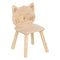 Atmosphera Kids Pia kinderstoel met kattensnoet - 30x28x50cm - Naturel