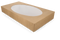 Klika - Cateringdozen kraft groot met venster 56x32x8cm BIO | 50 stuks