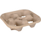Depa® - ® Draagtray | 4 bekers | 217x217x48mm | papierpulp | bruin | 50 stuks