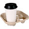 Depa® - ® Draagtray | 4 bekers | 217x217x48mm | papierpulp | bruin | 50 stuks