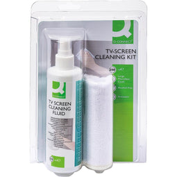 Q-CONNECT - Q-CONNECT reinigingsspray voor scherm en toetsenbord inclusief doek pompspray van 250 ml