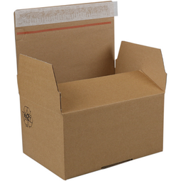 SendProof® - Postpakketdoos | golfkarton | 400x260x260mm | met autolock | bruin | 10 stuks