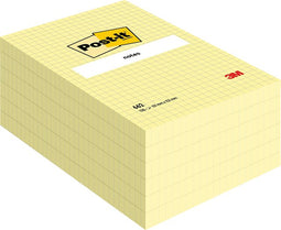 Post-it - Memoblok 662 102x152mm ruit geel | 1 stuk | 6 stuks