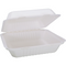 Depa® - ® Bak | Bagasse (suikerrietpulp) | 1200ml | maaltijdbox | 23x23x7.8cm | wit | 50 stuks