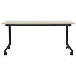 Beliani CAVI - Inklapbaar bureau - Lichthout/Zwart - 160 x 60 cm - Staal