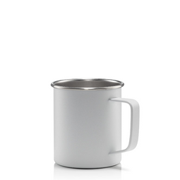 Mizu - Camp Cup | 370 ml Stainless Camp Mug with Handle | Single Wall | Stainless