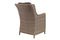Darwin Dining Chair Straight Armrest - Rattan Mixed Brown -