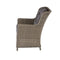 Darwin Dining Chair Straight Armrest - Rattan Mixed Brown -