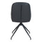 Monte Carlo Dining Chair - Dining Chair In Pu With Swivel, Black, Hn1223