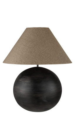 Lamp+shade Ball Mia Mango Wood Dark Grey Large