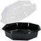 Klika - Bak | PS | 640ml | Ø190mm | octaviewbox | 60mm | zwart/transparant | 250 stuks