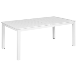 Beliani SKALOMA - Tuintafel - Wit - 180/240 x 90 cm - Aluminium