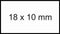 Sato - Prijsetiket 18x10mm PB1 permanent wit | 50 stuks