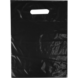 Klika - Tas | LDPE | dKT | 27x37cm | bodemvouw 8cm | draagtas | zwart | 100 stuks