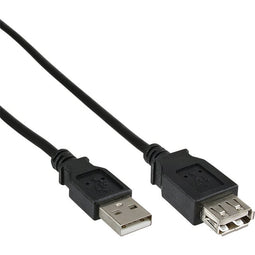 InLine - Kabel inLine verlengkabel USB-A 2.0 M/V 1,8 meter zwart