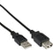 InLine - Kabel inLine verlengkabel USB-A 2.0 M/V 1,8 meter zwart