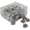 Klika - bow minibow metallic zilver 25mm 75 stuks