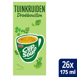 Unox - Cup-a-Soup heldere bouillon tuinkruiden 175ml | Doos a 26 zak | 4 stuks