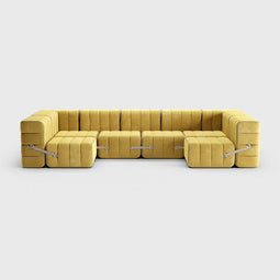 Curt-set 15 - E.g. Flexible U-shaped Sofa - Barcelona - Cornhusk - V3347/50 (yellow)