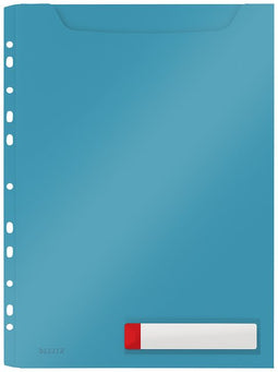 Leitz - Insteekmap U-model Cosy harmonica A4 met perforatiestrip PP blauw | 12 stuks