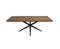 HSM Collection-Rechthoekige Eettafel Zürich-180x90x76-Zwart-Mango/Metaal