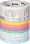 Folia Paper - Washi e folia hotfoil rainb 15mmx5m en 10mmx5m | Pak a 4 stuk | 4 stuks