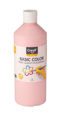 Creall - Plakkaatverf basic 94 pastelrood 500ml | 1 fles | 6 stuks