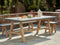 Beliani TONNARE - Tuintafel - Licht hout - 200 x 100 cm - Beton